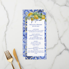 Menu Casamento da Costa Amalfi - Azulejos Azuis Italian