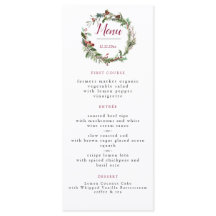 Menu Casamento da Estação de Natal