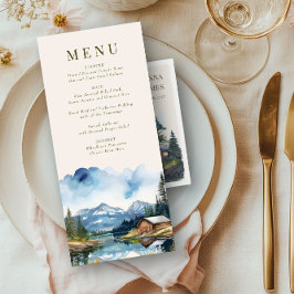 Menu Casamento da Floresta do Lago Country