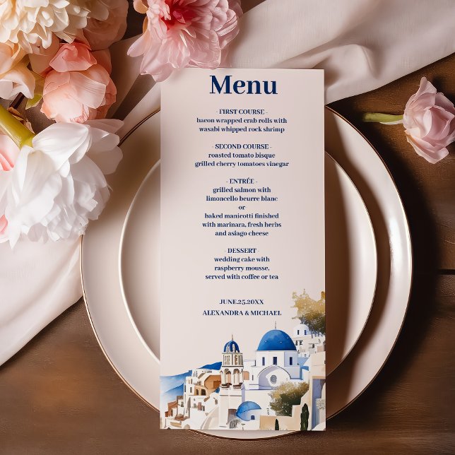 Menu Casamento da Grécia de destino Santorini (Criador carregado)