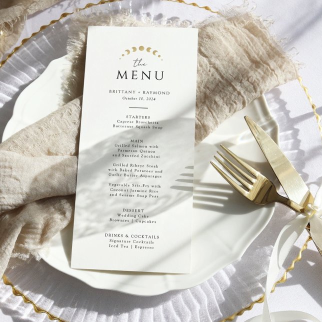 Menu Casamento da Lua Celestial Dourada (Criador carregado)