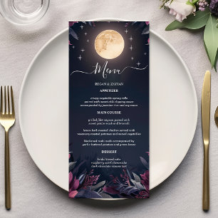 Menu Casamento da Lua do Jardim da Meia-Noite