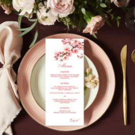 Menu Casamento da primavera de Cherry Blooms
