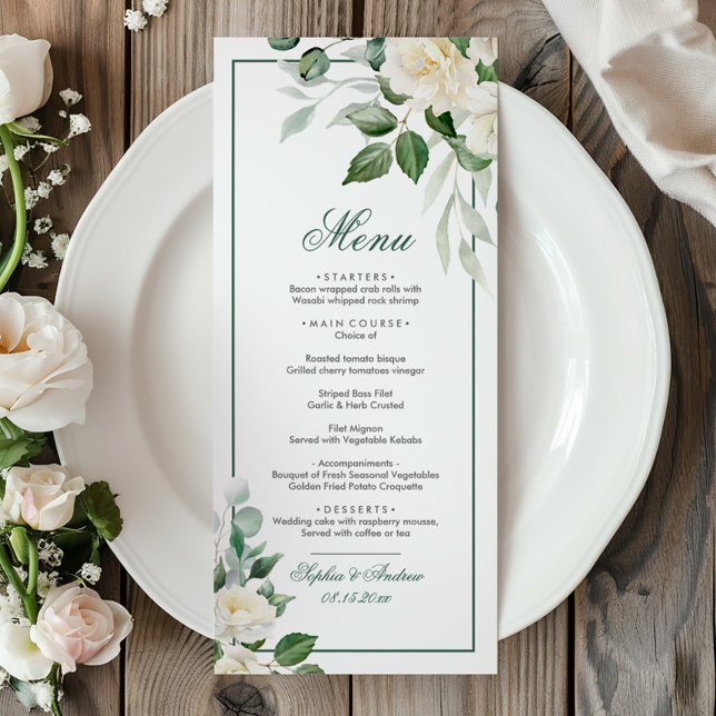 Menu Casamento das Flores Brancas Eucalyptus (Criador carregado)