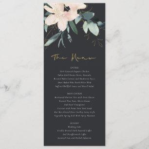 MENU CASAMENTO DE ÁGUA DO GRUPO FLORAL DOURADO PRETO