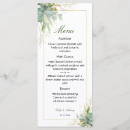 Menu Casamento de Amor Botânico Atemporal