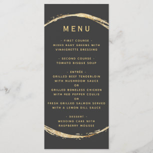 Menu Casamento de Ampersand com a Frame do Círculo Dour