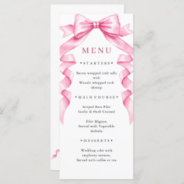 Menu Casamento de Arco de Mão Rosa-Rosa-Elegante