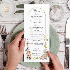 Menu Casamento de Arco de Verão com Primavera de flor s
