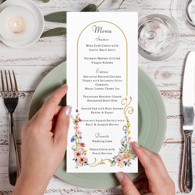 Menu Casamento de Arco de Verão com Primavera de flor s (Criador carregado)