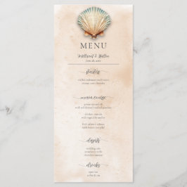 Menu Casamento de Areia Costeira Moderna
