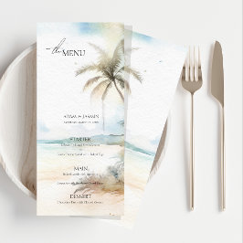 Menu Casamento de Árvores de Palma de Praia Tropic