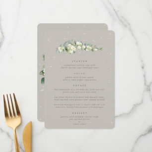 Menu Casamento de Beige Snowberry+Eucalyptus 4