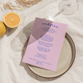 Menu Casamento de Boho Moderno com Brilho Colorido