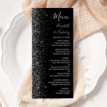 Casamento de Borda Glitter Negra Moderna