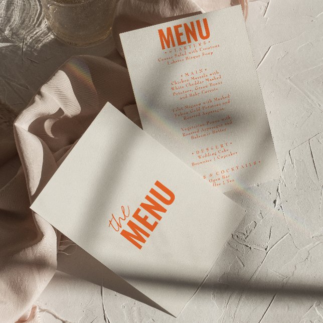 Menu Casamento de Brincadeira Clássica Moderna Brilhant (Criador carregado)