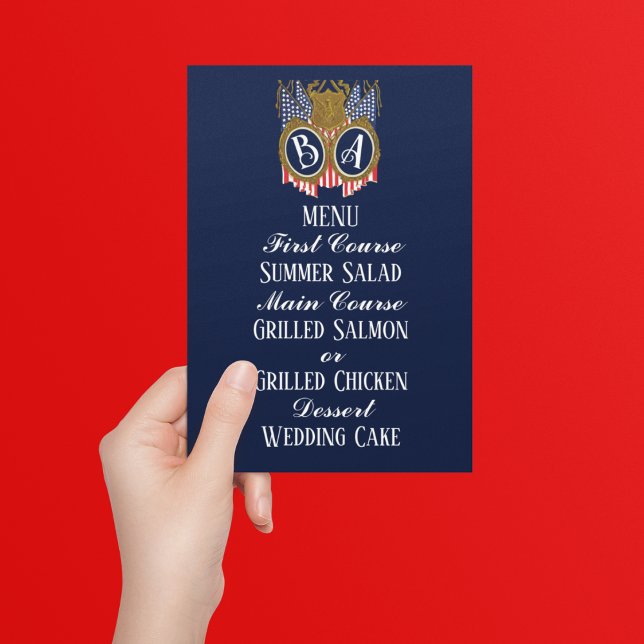 Menu Casamento de Casais Militares de Estilo Antiquado (Criador carregado)