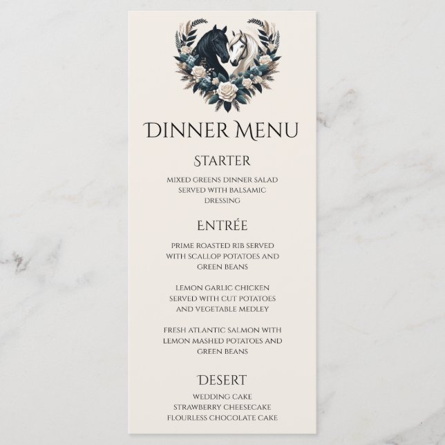 Menu Casamento de Casamentos no Amor (Frente)