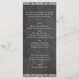Menu Casamento de Chalkboard Posh
