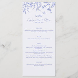 Menu Casamento de Chinoiserie Azul