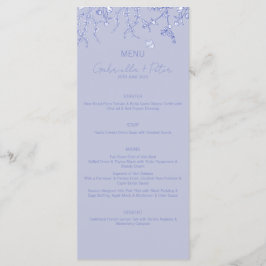 Menu Casamento de Chinoiserie Azul
