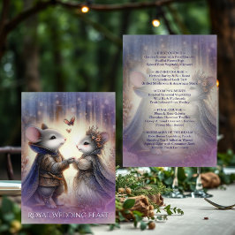 Menu Casamento de Conto de Fadas da Fantasia do Renasci