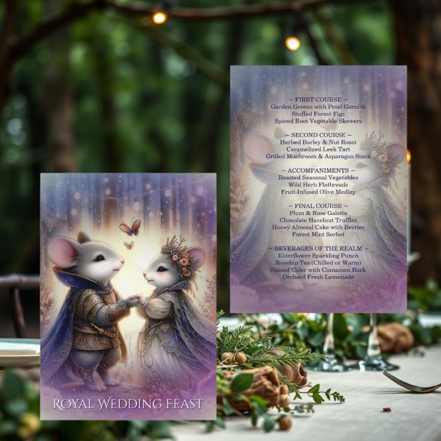Menu Casamento de Conto de Fadas da Fantasia do Renasci (Criador carregado)
