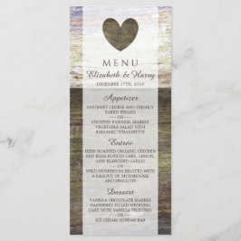 Menu Casamento de Coração de Madeira do País