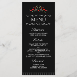 Menu Casamento de Correspondência de LOVE Preto e 