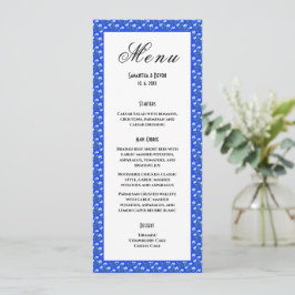 Menu Casamento de Crocuses Azuis