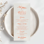 Menu Casamento de Desenho de Mão La Dolce Vita<br><div class="desc">Menu Casamento do Desenho da Mão La Dolce Vita</div>