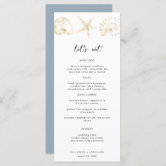 Menu Casamento sofisticado de monograma minimalista