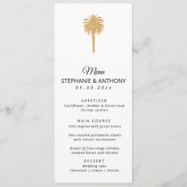 Menu Casamento de Destino da Árvore Dourada de Praia Tr