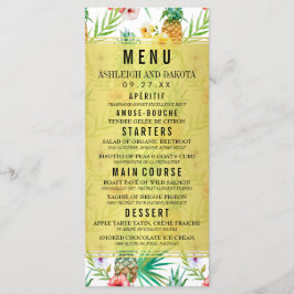 Menu Casamento de Destino de Abacaxi e Hibiscus