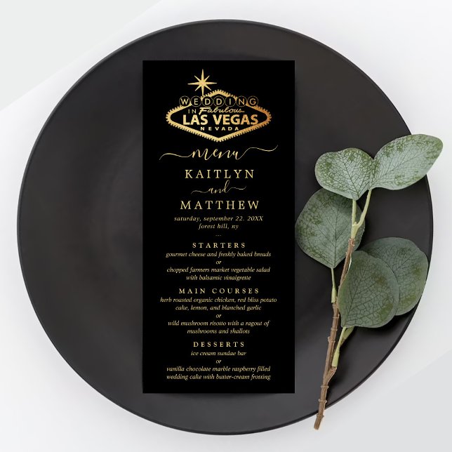 Menu Casamento de Destino de Las Vegas (Criador carregado)