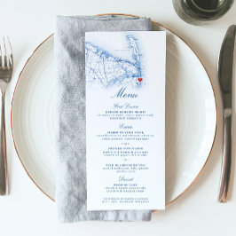 Menu Casamento de Destino do Mapa Sea Bright New Jersey