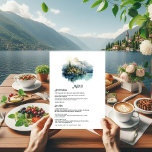 Menu Casamento de Destino Italiano do Lago Como<br><div class="desc">Local italiano do convite do Lago Como.</div>