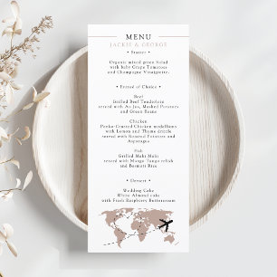 Menu Casamento de Destino Neutro de Embarque