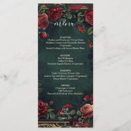 Menu Casamento de Elegância Gótica Vitoriana