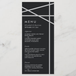 Menu Casamento de Estilo Geométrico Simples