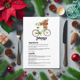 Menu Casamento de Férias de Natal da Bicicleta de Poins