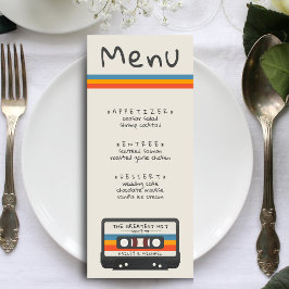 Menu Casamento de Fita Cassete de Alta Acertos Retroati
