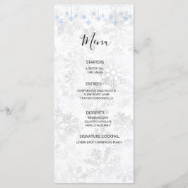 Menu Casamento de Floco de Neve de Inverno