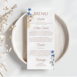 Menu Casamento de Flor Botânica Elegante