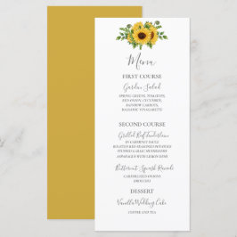 Menu Casamento de Flor Dourado e Rústico