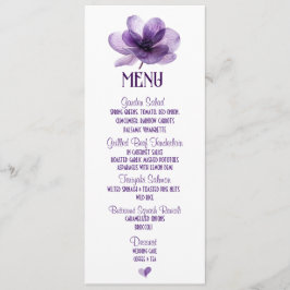 Menu Casamento de Flor Roxo Gordo