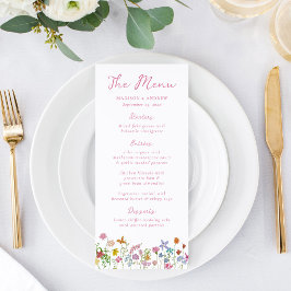 Menu Casamento de Flores Silvestres no Jardim Caprichos