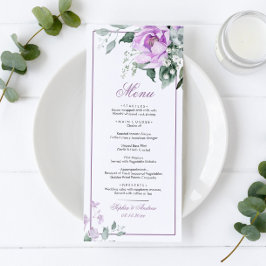 Menu Casamento de Flores Violetas Eucalyptus