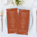 Menu Casamento de Folha do Ramo Terracotta Minimalista<br><div class="desc">Este é um Menu de Casamento da Folha de Folha do Terracotta Minimalista.</div>