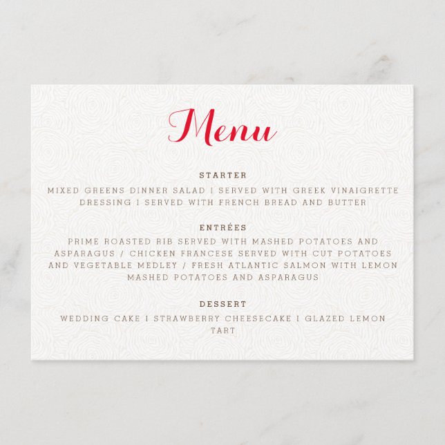 Menu Casamento de Folhagem de Flor Selvagem Roxo Orange (Frente)